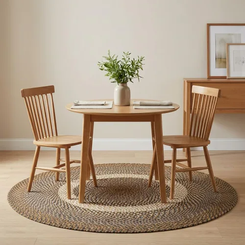 Miniatura 22 de Super Area Rugs - Alfombra trenzada rústica en tonos taupe y gris oscuro, ovalada para puerta/entrada principal, alfombra tejida para exteriores, 2