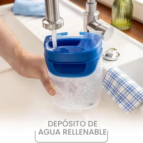 Miniatura 3 de O-Cedar H2prO - Sistema de trapeador plano con 1 cabezal de trapeador Herramienta de limpieza rápida Limpiar con agua limpia Almohadilla