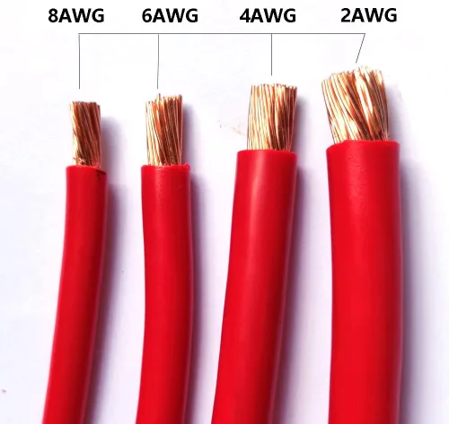 Miniatura 6 de Juego de cables de batería 4AWG de 20 pulgadas, cables inversores de batería de 4 calibre x 20" (1 negro y 1 rojo) con terminales de lugs de 3/8