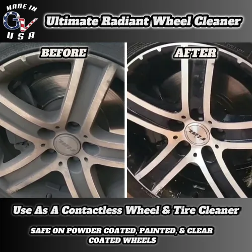 Miniatura 9 de GV Automotive Products Ultimate Radiant - Limpiador de llantas cromadas y rines en aerosol – Seguro, listo para usar, pule, brilla y elimina
