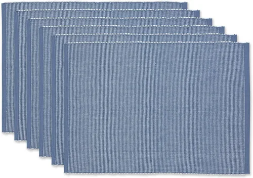 Miniatura 13 de DII Two-Toned Collection - Juego de manteles individuales, color gris, 6 piezas
