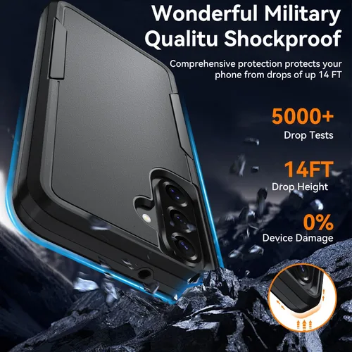 Miniatura 3 de Funda para Samsung Galaxy A15 5G con protector de pantalla HD [protección contra caídas de grado militar] Protección de cuerpo completo resistente a
