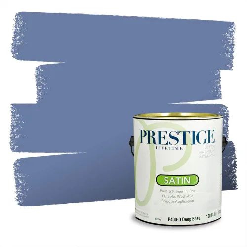 Miniatura 721 de Pintura Exterior + imprimación PRESTIGE, todo-en-uno, 1 galón, acabado mate, color comparable al Valspar* Royal Gray* VS151-Gris real