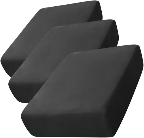 Miniatura 63 de CONRUSER Funda de cojín elástica de terciopelo suave, funda de cojín de felpa de terciopelo suave, funda de sofá, protector de muebles con parte
