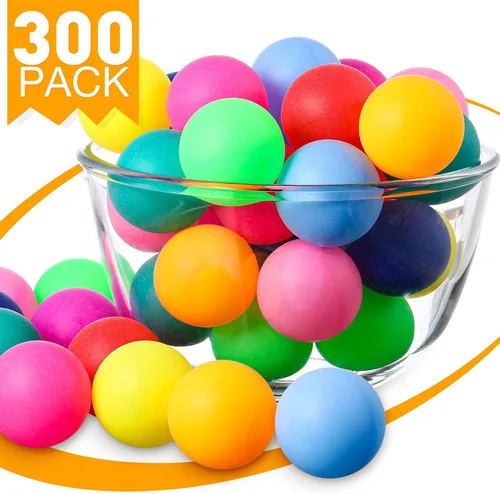 Miniatura 2 de Lewtemi Paquete de 300 pelotas de tenis de mesa, bolas de plástico de 0.08 oz y 1.575 in, pelotas hinchables para decoración de fiestas, Con