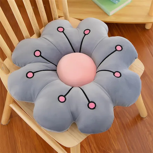 Miniatura 11 de AZCHEN Cojín de suelo con flores, cojín de flores, decoración del hogar, almohada de lectura (17.7 pulgadas, morado)