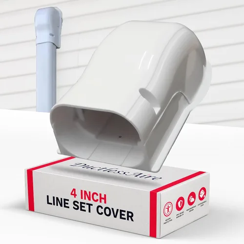 Miniatura 10 de DuctlessAire Mini Split Line Set Cover – Cubiertas de línea para condensador Mini Split, sistemas de aire central, HVAC, bombas de calor y más