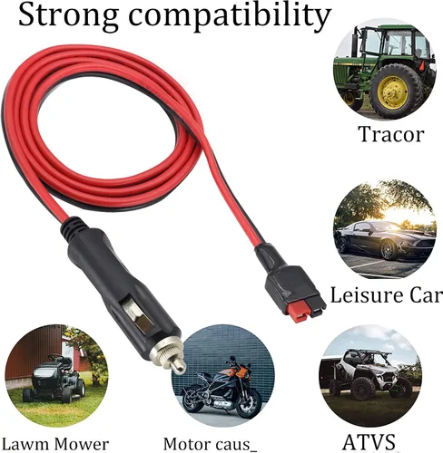 Miniatura 7 de Enchufe para encendedor de cigarrillos a an-der-Son con cable de extensión interno de 15 amperios 14 AWG, adaptador de cargador de batería, conector