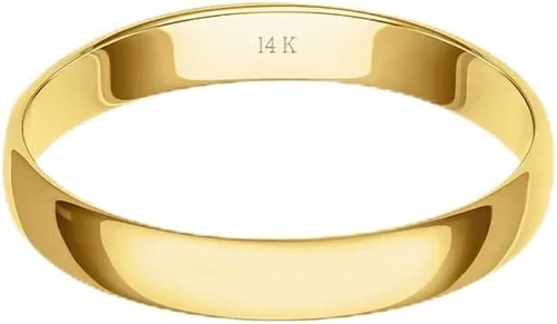 Miniatura 7 de Alianza de boda clásica simple y simple de 10 quilates o 14 quilates, oro blanco o amarillo, 0.118 pulgadas, para hombre o mujer Brilliant