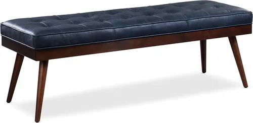 Miniatura 25 de Poly & BARK Napa - Sofá seccional de 104.5 pulgadas, orientado a la izquierda, piel italiana pura anilina de grano completo, color azul medianoche