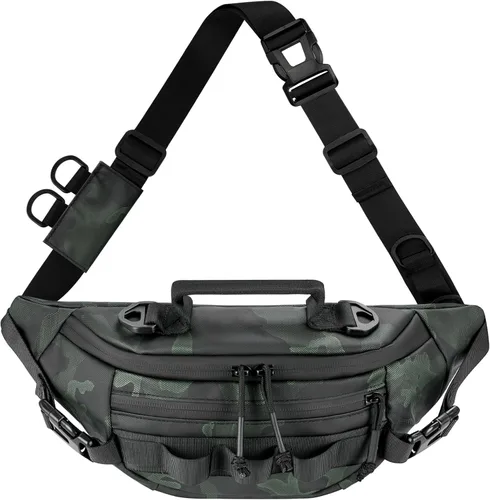 Miniatura 10 de THKFISH Riñonera de pesca, bolsa de aparejos de pesca, riñonera impermeable para mujeres y hombres, bolsa portátil Negro-Regular