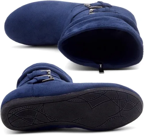 Miniatura 4 de Herstyle Lindell - Botines planos para mujer, a la moda, holgados, a media pantorrilla