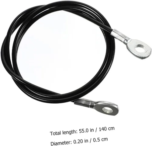 Miniatura 2 de KESYOO 2 piezas de 0.197 in de diámetro DIY Fitness Cuerda de alambre de acero recubierto de PU Cable de gimnasio para gimnasio en casa Accesorios