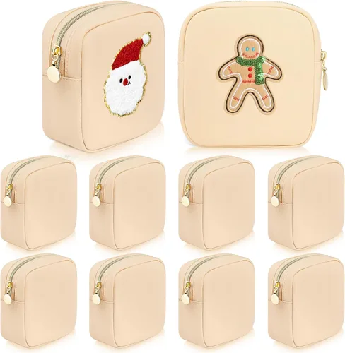 Miniatura 8 de Giesiery 9 mini bolsas de maquillaje a granel de nailon para cosméticos, bolsa de viaje, bolsa organizadora de artículos de tocador, bolsa pequeña