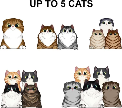 Miniatura 5 de Regalos de gatos para los amantes de los gatos, taza de gato personalizada, taza de gato de Feliz Navidad, ideas de regalos para dueños de gatos
