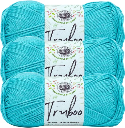 Miniatura 51 de (1 Madeja) Lion Brand Yarn Truboo Yarn, Aguamarina