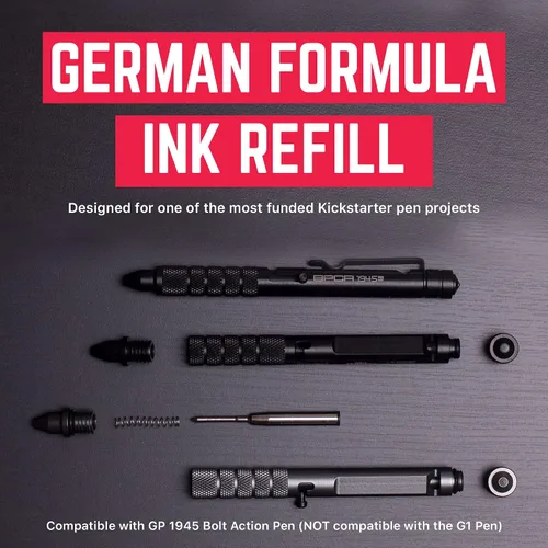 Miniatura 5 de GPCA GP 1945 - Recambio de tinta de gel para bolígrafo GP22, recambios de tinta alemana de escritura suave para bolígrafos Bolt Action, flujo