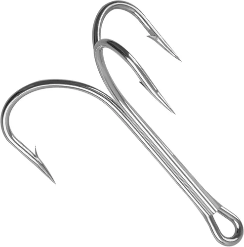 Miniatura 6 de 15/30pcs Anzuelos de pesca clásicos agudos de gran tamaño plata triple púas gancho fuerte agudo agua salada ganchos de pesca tamaño 4/0 6/0 7/0 8/0