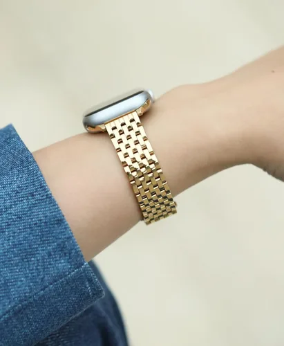 Miniatura 2 de Correa delgada y femenina para Apple Watch 11 10 Se 9 8 7 6 5 4 3, Correa metálica elegante para mujeres para Apple Watch 42mm 41mm 40mm 44mm 45mm