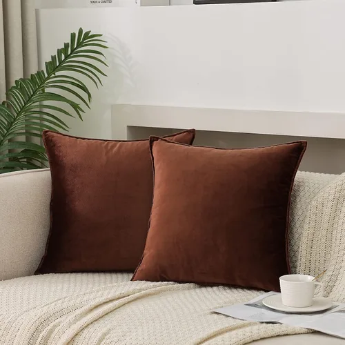 Miniatura 11 de JIAHANNHA Fundas de Almohadas Decorativas de Terciopelo Morado Paquete de 2 Primavera Decorativas Suaves para Sofá Cama Sala de Estar Oficina 18×18