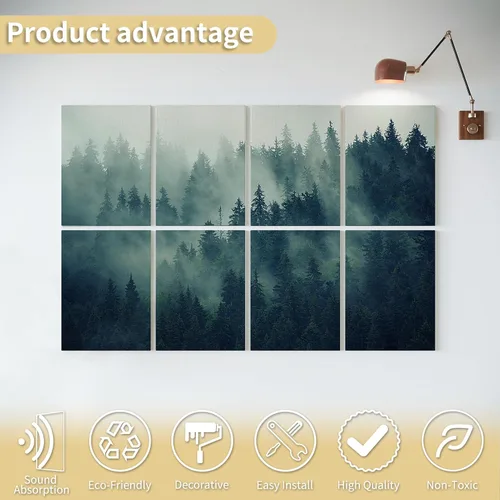 Miniatura 4 de Art3d Paneles de pared insonorizados de 48 x 32 pulgadas, paquete de 8 paneles acústicos de pared decorativos absorbentes de sonido para sala