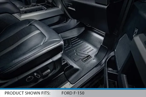 Miniatura 3 de SMARTLINER Alfombrillas de Piso de Ajuste Personalizado Juego de Revestimiento de Primera Fila Compatible con Ford F-150 2015-2025