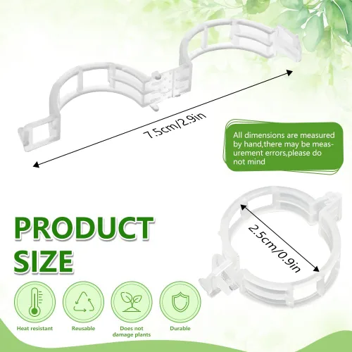 Miniatura 2 de FXOICMI Clips de soporte para plantas, clips de fijación de jardín de plástico para plantas trepadoras, vides de tomate y uva, clips de jardín