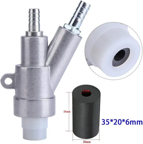 Miniatura 3 de Kit de pistola de chorro de arena Jewboer, pistola de chorro de arena para gabinete de arenado con boquilla de carburo de boro (6 mm)