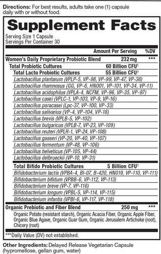 Miniatura 2 de Vital Pro Naturals - Probiótico diario para mujer con prebióticos 30 cápsulas
