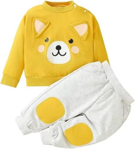 Miniatura 8 de Ropa para bebé niño pequeño, conjuntos de otoño e invierno, sudadera de manga larga con oso y pantalones, conjunto de 6 meses a 2 años