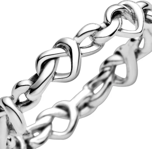 Miniatura 5 de PANDORA Anillo de plata de ley con corazones anudados Metal no aplica