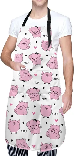 Miniatura 9 de Delantal ajustable con babero para hombres y mujeres, chef, cocina, barbacoa, parrilla
