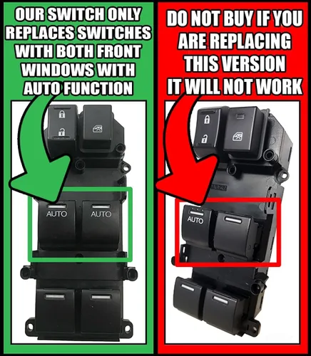 Miniatura 4 de SWITCHDOCTOR Interruptor maestro de ventana para Honda Accord Sedan EX, EX-L, LX-P, SE, Crosstour 2008-2012 (35750-TA0-A32, Power, Control, Button)