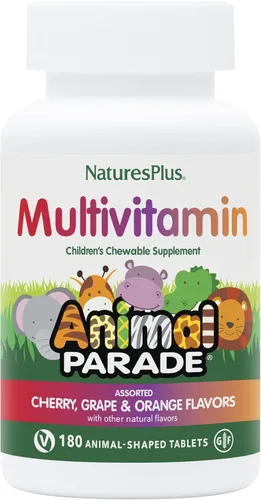 Miniatura 9 de Natures Plus Animal Parade - Multivitamínico masticable para niños, 90 tabletas en forma de animal, sabores surtidos naturales, vegetariano, sin