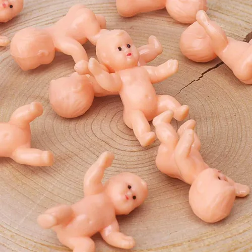 Miniatura 5 de 36 mini bebés de plástico de 1.2 pulgadas para baby shower, juego de cubitos de hielo, decoración de fiesta, pastel de rey, bebé de plástico (latín)