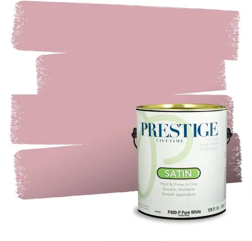 Miniatura 301 de Prestige Paints Pintura exterior e imprimación en uno, 1 galón, plano, coincidencia comparable de Valspar* Amber Rose*