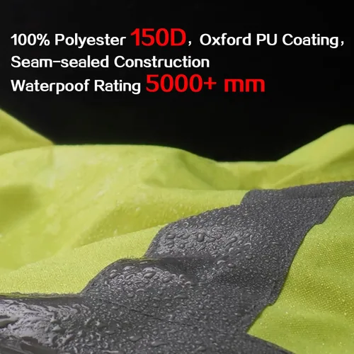 Miniatura 5 de Chaquetas de lluvia reflectantes para hombre impermeables, abrigo de seguridad Hi Vis con tiras reflectantes, chaquetas de lluvia de alta Lima02