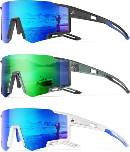 Miniatura 20 de KALIYADI Gafas de sol deportivas para hombre, polarizadas, gafas de sol para mujer, gafas de sol para correr con UV400 para pesca y ciclismo
