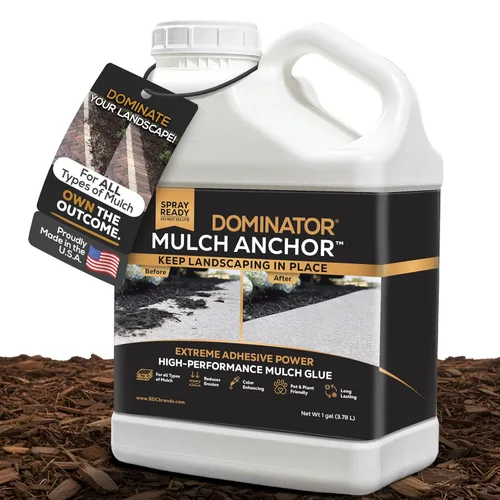 Miniatura 8 de Ancla de Mantillo Dominator 5 Galones - Adhesivo para Mantillo, Guijarro de Guisante y Adhesivo Estabilizador de Roca, Listo para Usar en Aerosol