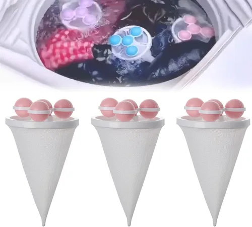 Miniatura 5 de Eliminación de malla flotante para filtrar el cabello, bolsa de malla de limpieza de filtro de cabello para lavadora, bolsa de red de filtro de 3