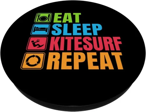 Miniatura 2 de Eat Sleep Kitesurf Repeat Kitesurfer - PopSockets Grip y Stand para teléfonos y tabletas