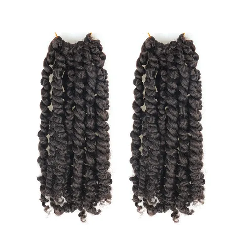 Miniatura 38 de Cabello de Ganchillo Pre-Retorcido Passion Twist para Mujeres Negras y Niños, Cabello Passion Twist Pre-Enrollado Trenzas Bohemias 4 Pulgadas 8