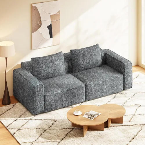 Miniatura 12 de Welzona loveseat - Sofá biplaza de felpilla cómodo de 75 pulgadas, sofás pequeños para espacios pequeños, sofá biplaza moderno de 2 plazas, sofás