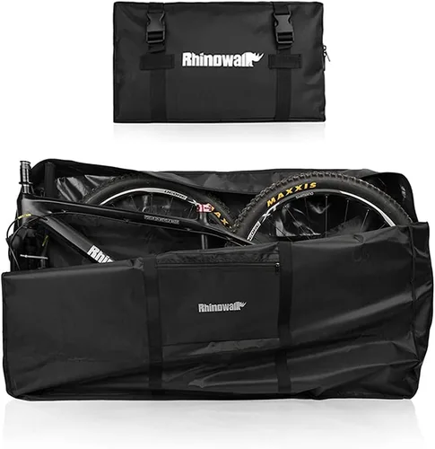 Rhinowalk Bolsa de transporte plegable para bicicleta de 26 pulgadas de grosor, estuche de almacenamiento para transporte de bicicletas, bolsa de