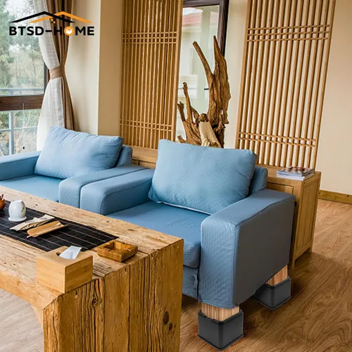 Miniatura 6 de BTSD-home Elevadores de cama de 4 pulgadas, resistentes, ajustables, de gran tamaño, elevadores de cama y muebles para dormitorio, sofá, cama, 4