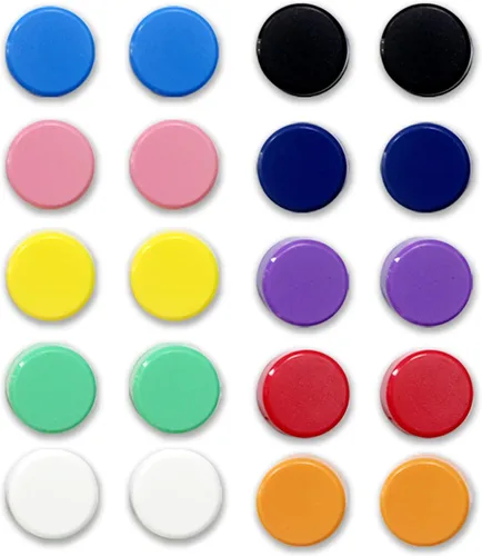 Qualsen Imanes para nevera, 20 imanes para refrigerador, pequeño imán para pizarra blanca, mini imán lindo para refrigerador, casillero, pizarra 10
