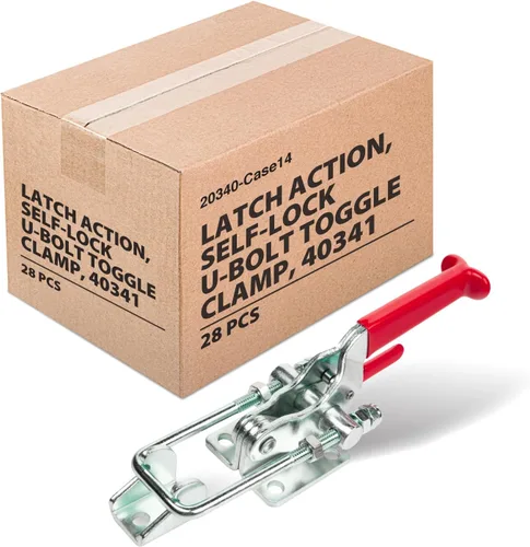 Miniatura 9 de POWERTEC Paquete de 2 Abrazaderas de Palanca, Capacidad de Sujeción de 2000 libras, 40341 Pestillo Ajustable de Perno en U con Autobloqueo y Agarre