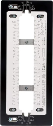 Miniatura 2 de Trend Plantilla de cerradura comercial ajustable para placas frontales de cerradura de mortaja y pestillo, LOCK/JIG/B, Negro