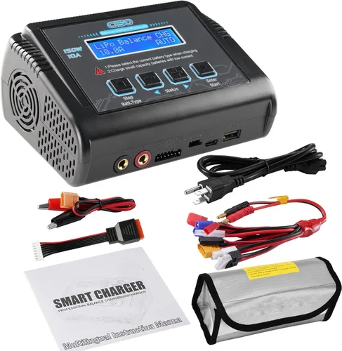 Miniatura 6 de Cargador de batería LiPo, cargador de batería RC de equilibrio rápido de 150W 10A Descargador para baterías LiPo/Li-ion/Life/LiHV de 1S-6S, 1-15S