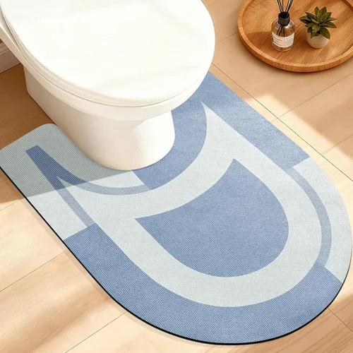 Miniatura 9 de ACCUMTEK Alfombrilla de Baño Ultra Delgada, Alfombrillas de Baño Antideslizantes con Respaldo Mejorado para Colocar Bajo la Puerta, Alfombras